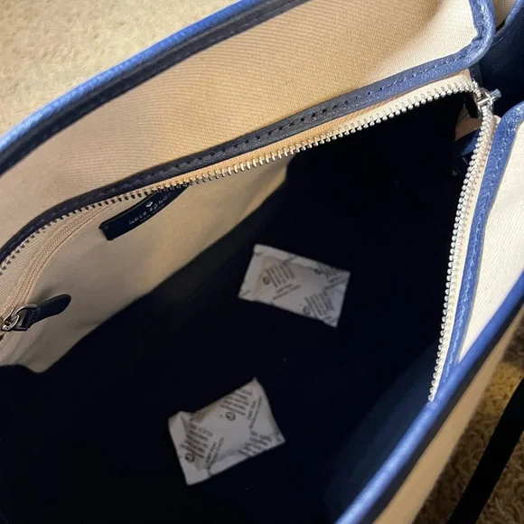 Kate Spade New York “Street Tote Nightcap” LARGE Canvas and Patent Leather. NWT - Picture 9 of 13